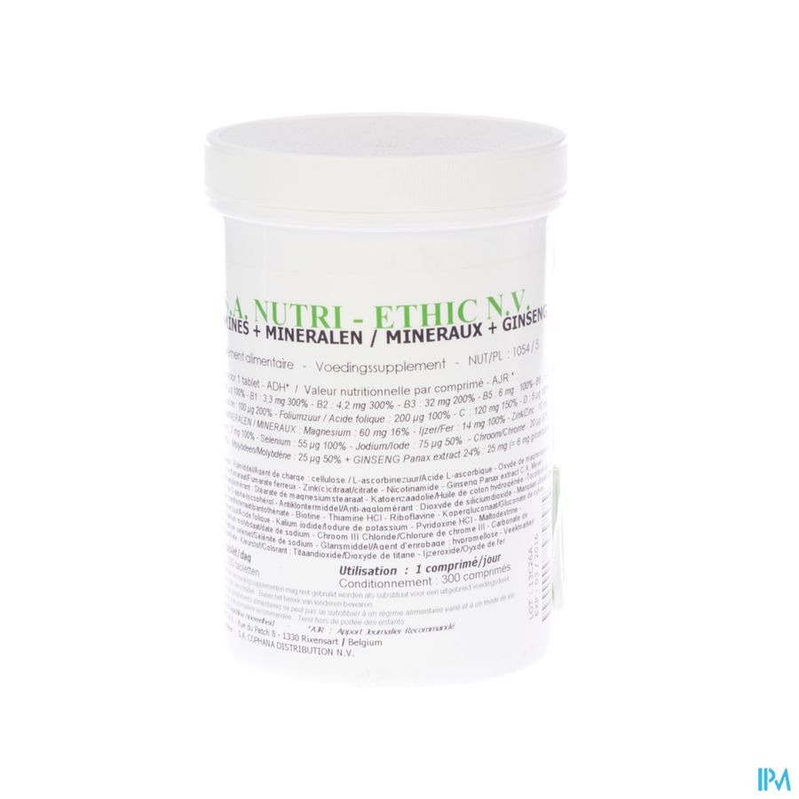 Vitamines+mineraux+ginseng Vrac Comp 300