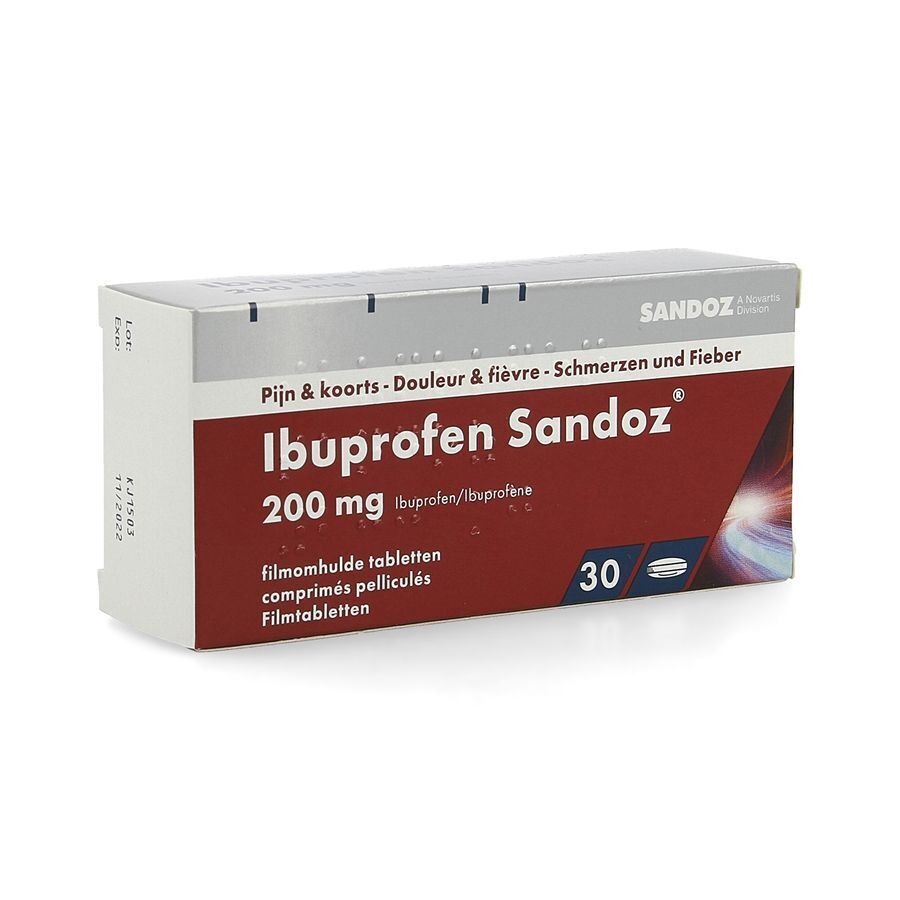 Ibuprofen Sandoz 200mg 30 Comprimés