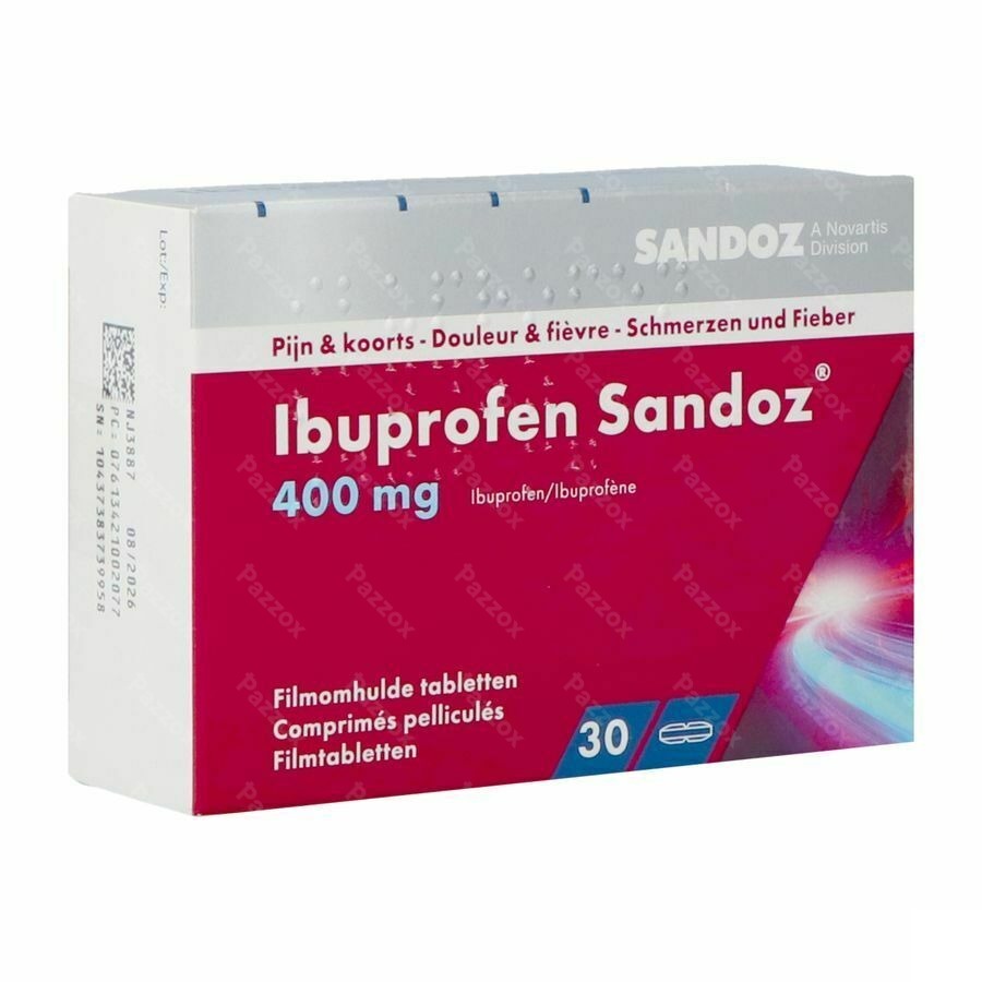 Ibuprofen Sandoz 400mg Comp Pell 30