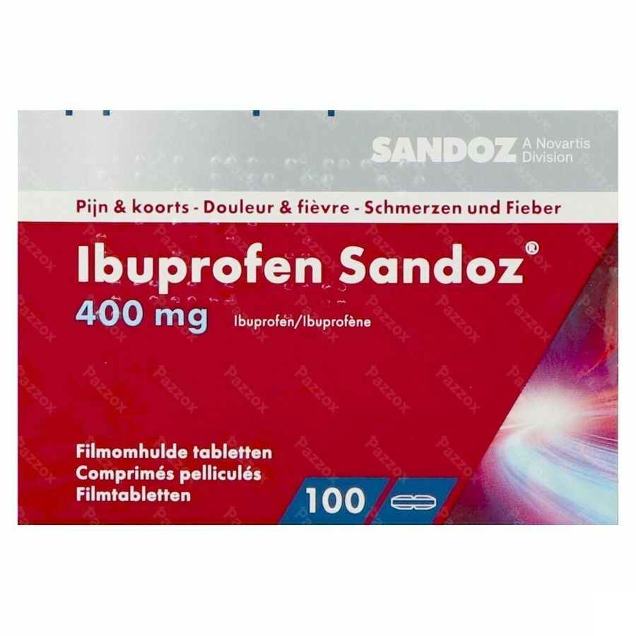 Ibuprofen Sandoz 400 mg 100 Comprimés