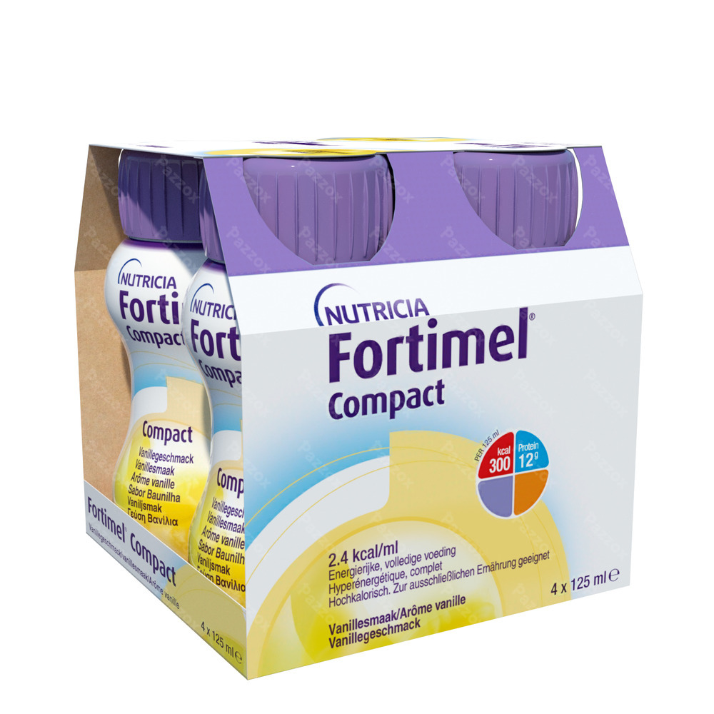 Fortimel Compact Vanille Bouteilles 4x125ml