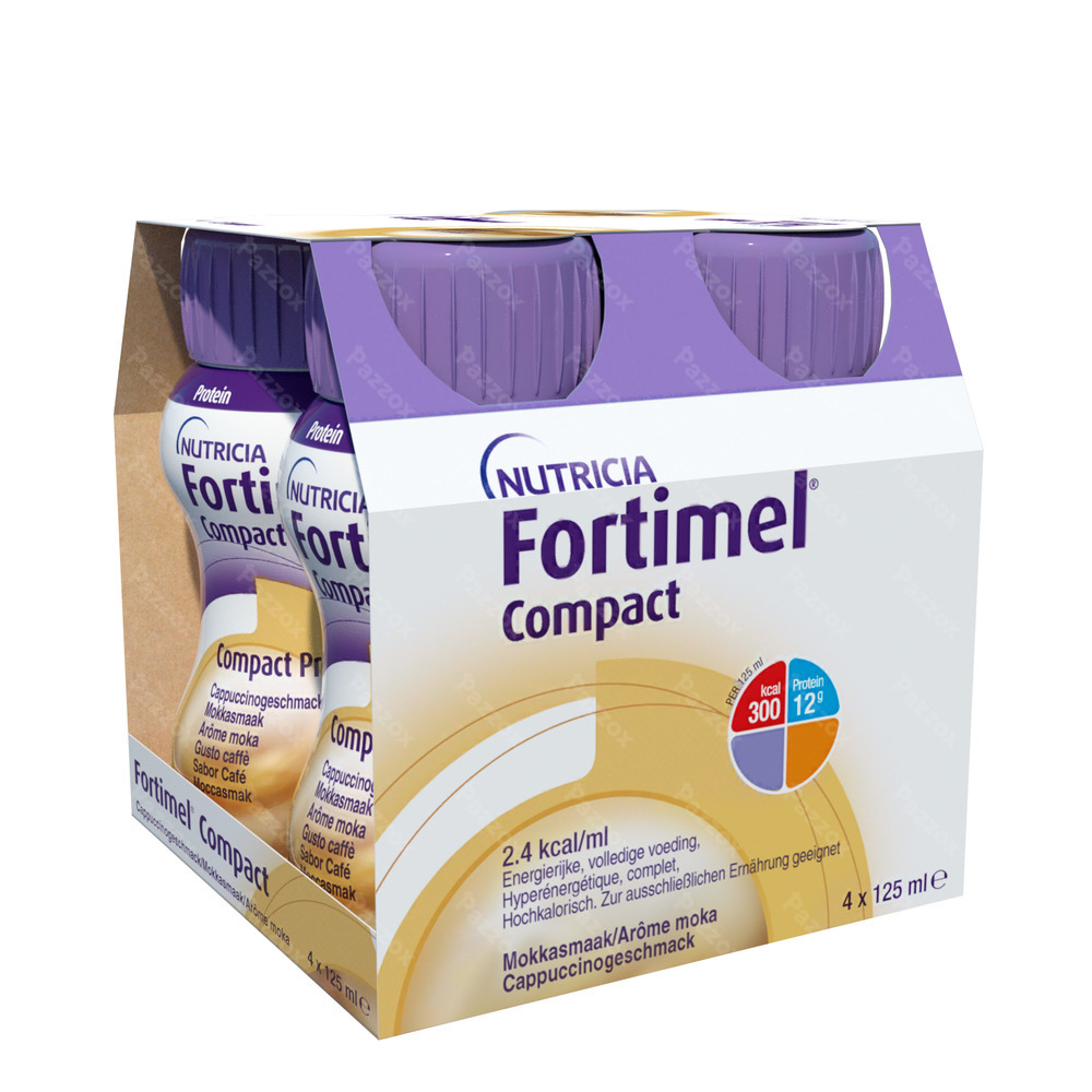 Fortimel Compact Moka Bouteilles 4x125ml