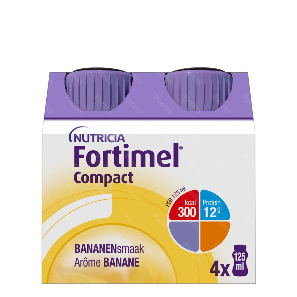 Fortimel Compact Banane Bouteilles 4x125ml