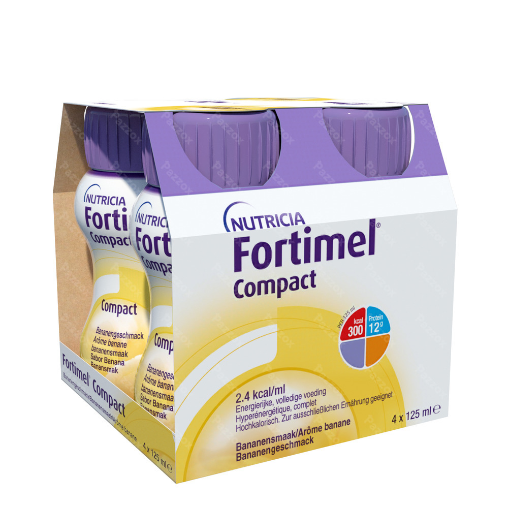 Fortimel Compact Banane Bouteilles 4x125ml