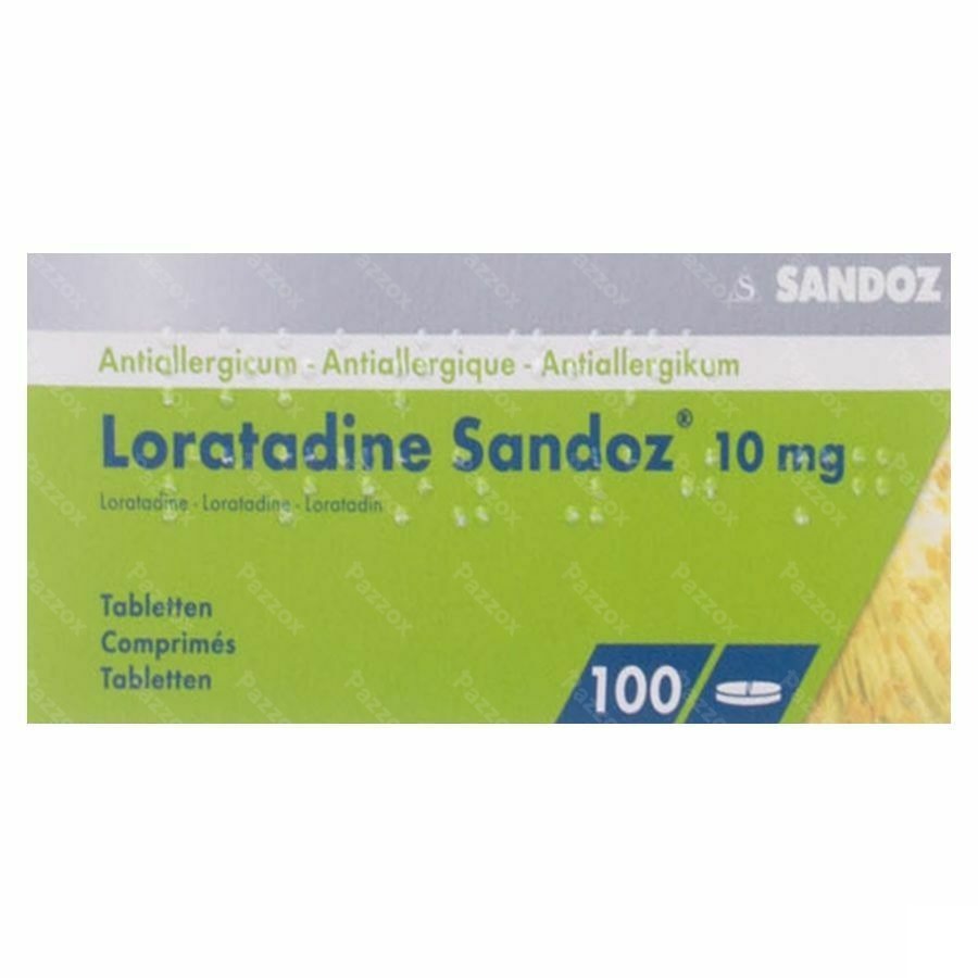 Loratadine Sandoz 10 mg 100 Comprimés