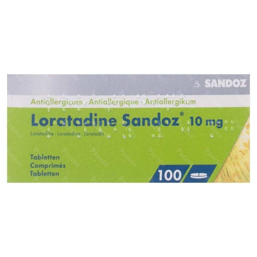 Loratadine Sandoz 10 mg 100 Comprimés