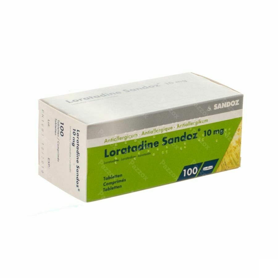 Loratadine Sandoz 10 mg 100 Comprimés