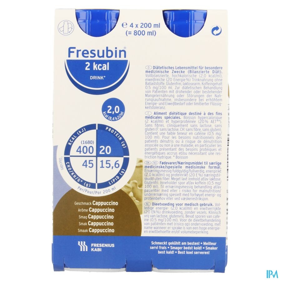 Fresubin 2 Kcal Drink Cappuccino 4x200ml