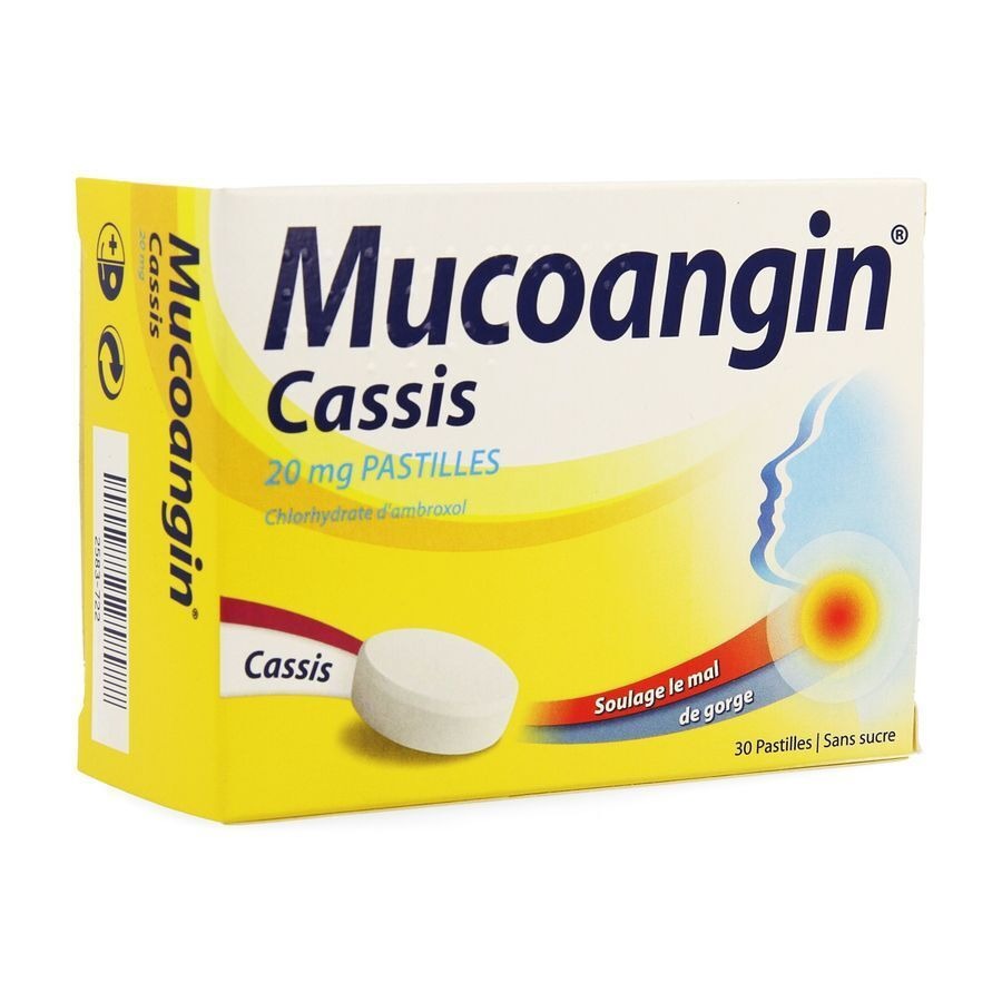 Mucoangin Cassis Past A Sucer 30x20mg