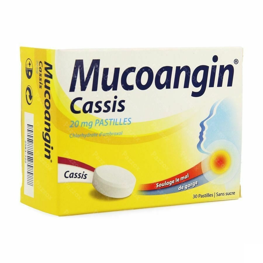 Mucoangin Cassis Past A Sucer 30x20mg