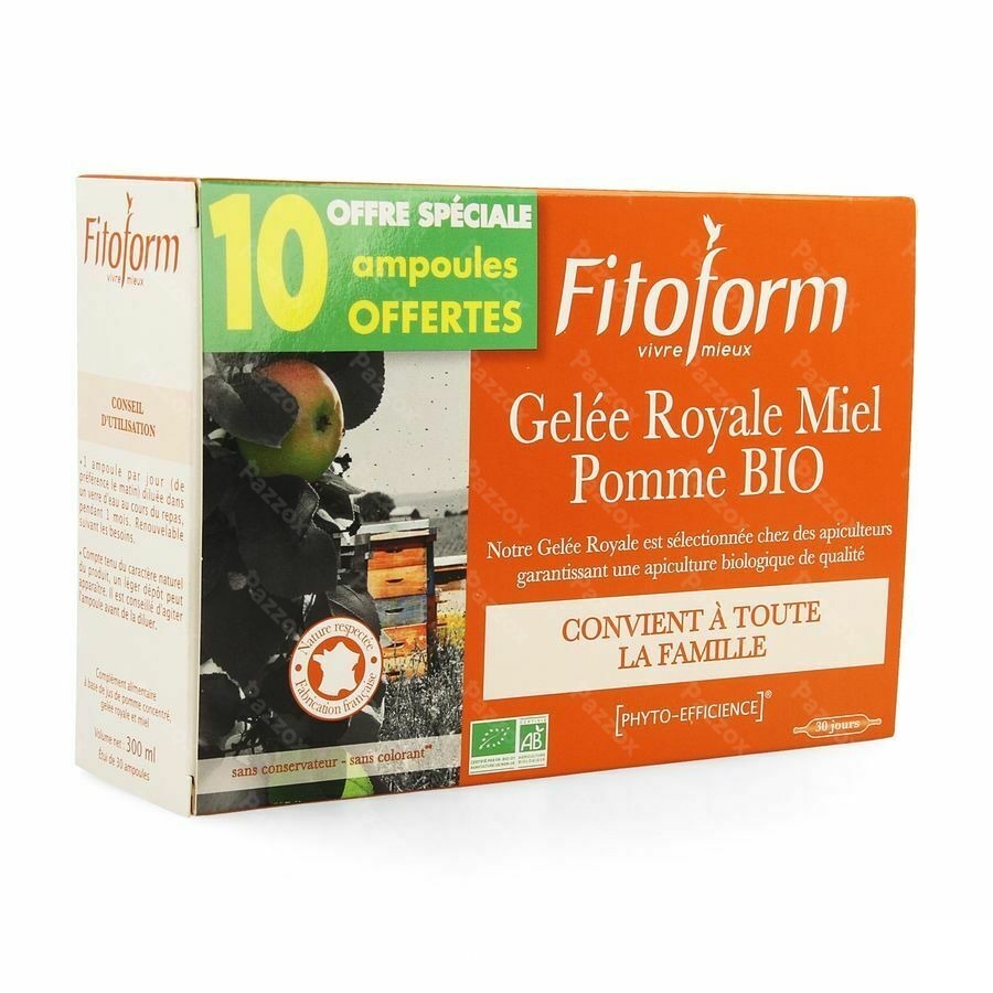 Gelee Royale Bio Miel-fructose Amp 20+10 Fitoform