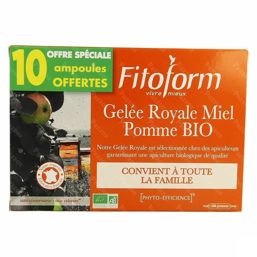 Gelee Royale Bio Miel-fructose Amp 20+10 Fitoform
