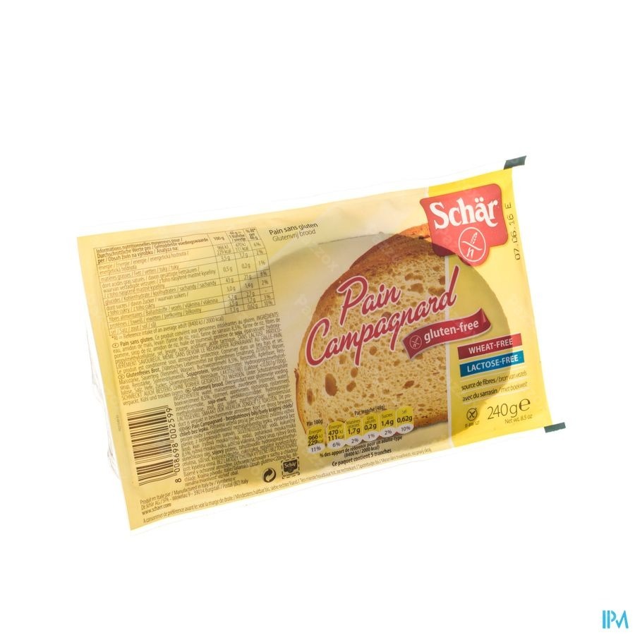 Schar Pain Campagnard Tranche 240g 6575 Revogan