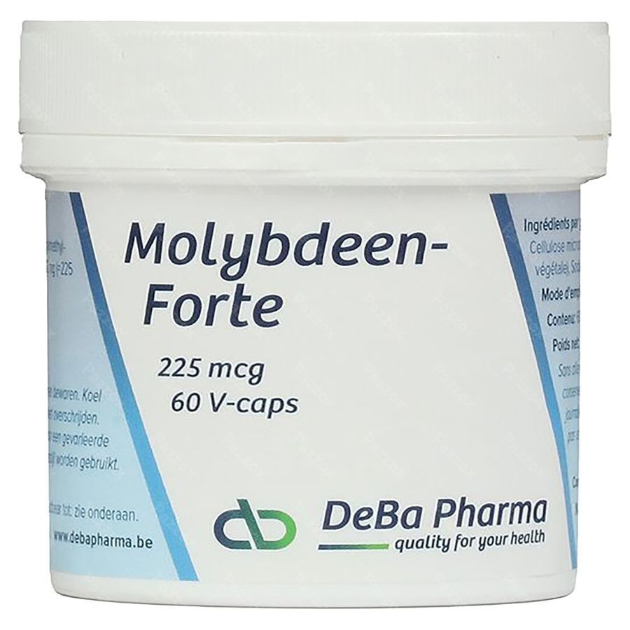 Molybdene Forte V-caps 60x225mcg Deba