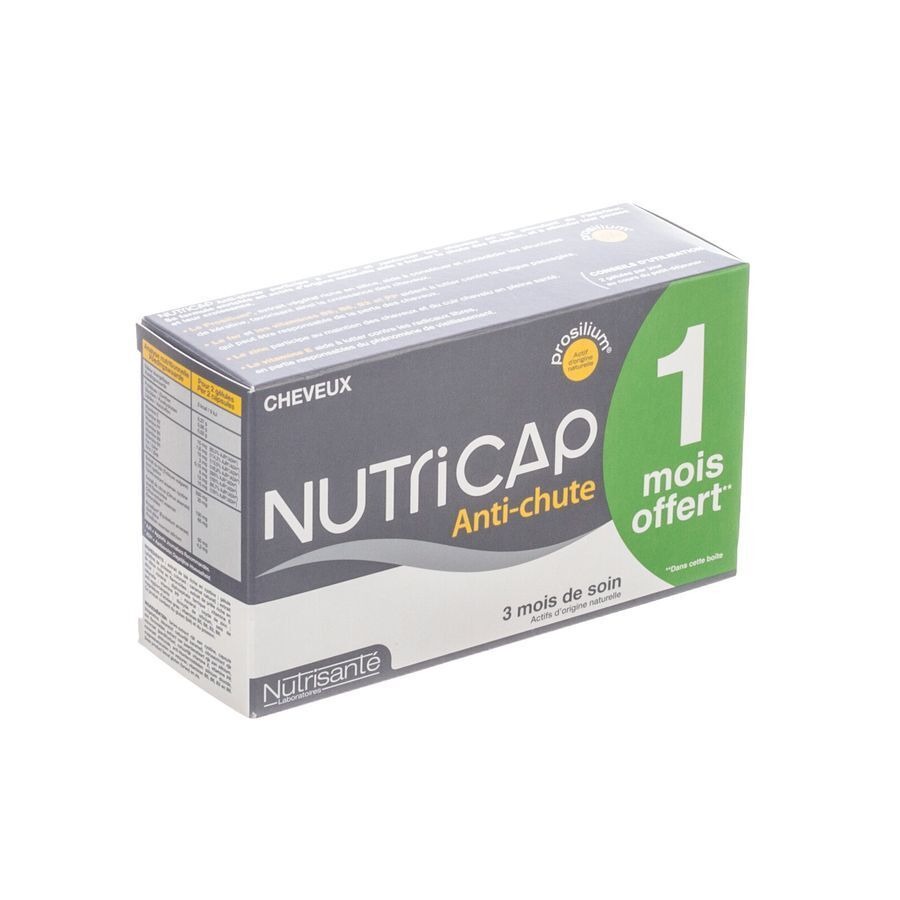 Nutricap Antichute 3mois+1 Grat.gel 120+60 Promo