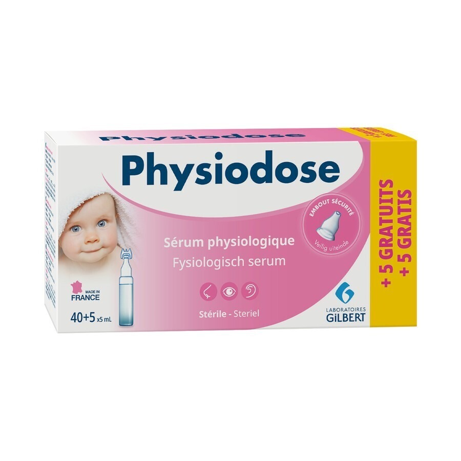 Physiodose Serum Physio Ud Ster 40x5ml+5 Gratuit