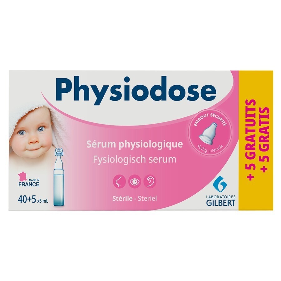 Physiodose Serum Physio Ud Ster 40x5ml+5 Gratuit