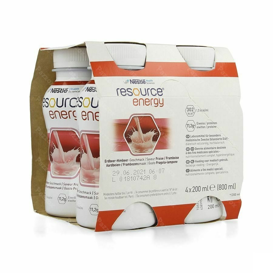 Resource Energy Drink Fraise-framboise 4x200ml