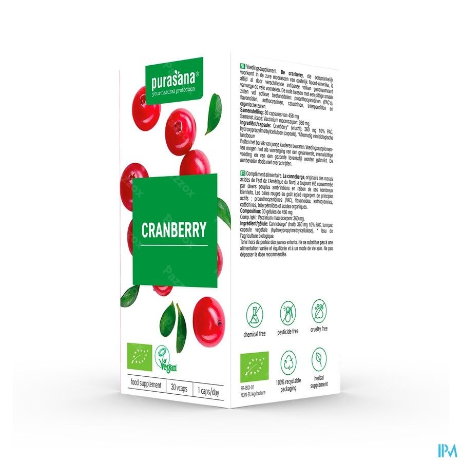 Purasana Vegan Canneberge Bio Caps 30