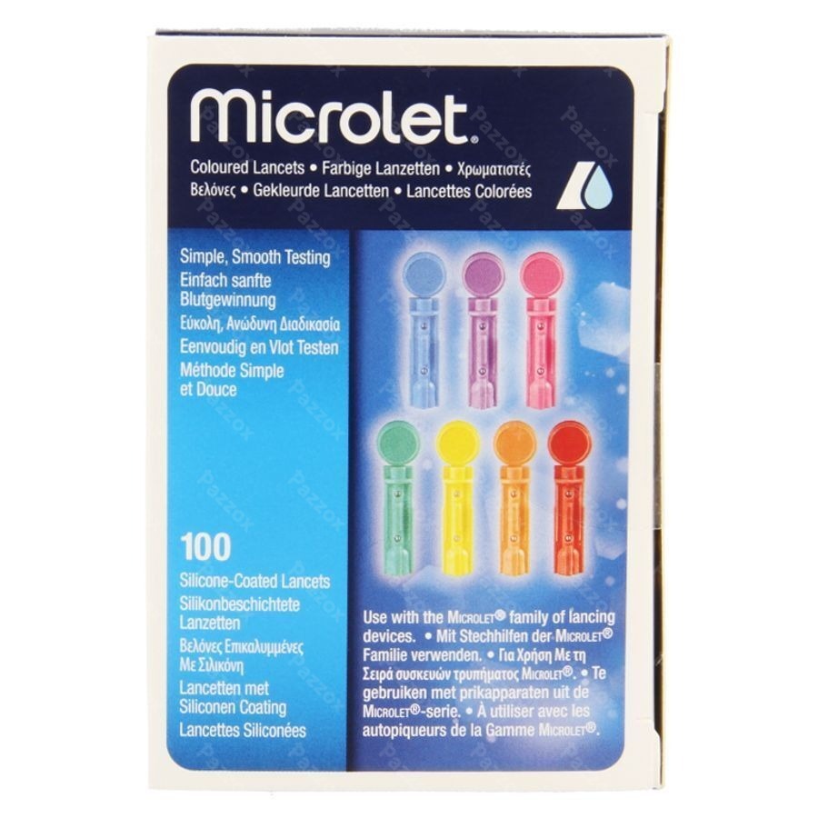 Ascencia Microlet Lancettes Ster Couleur 100