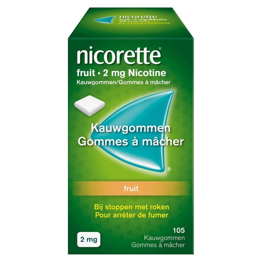 Nicorette Fruit Gomme Mach S/sucre 105x2mg