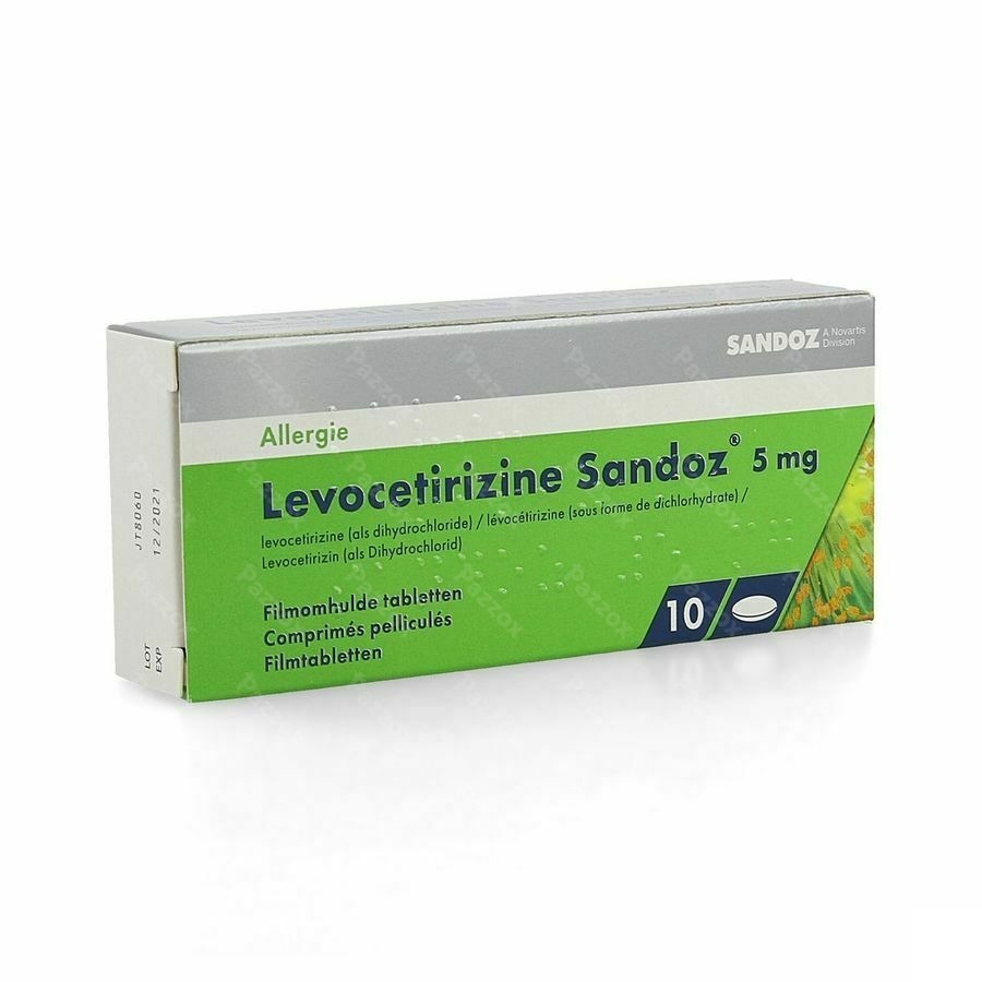Levocetirizine Sandoz 5mg 10 Comprimés