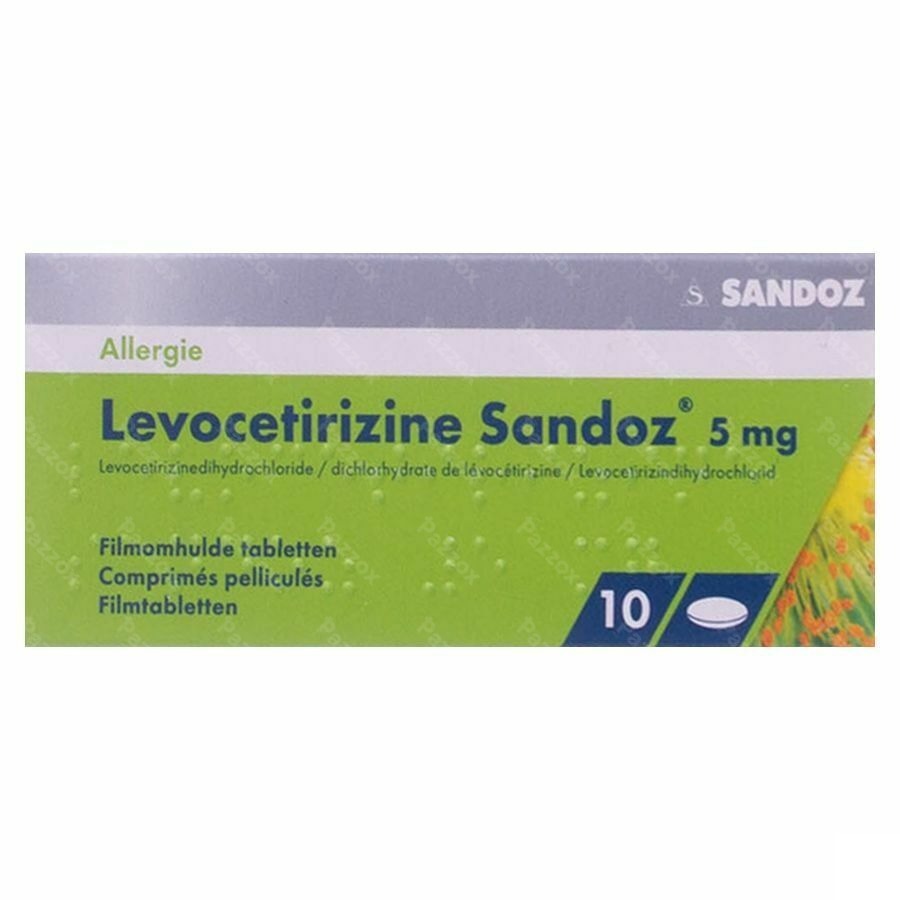 Levocetirizine Sandoz 5mg 10 Comprimés