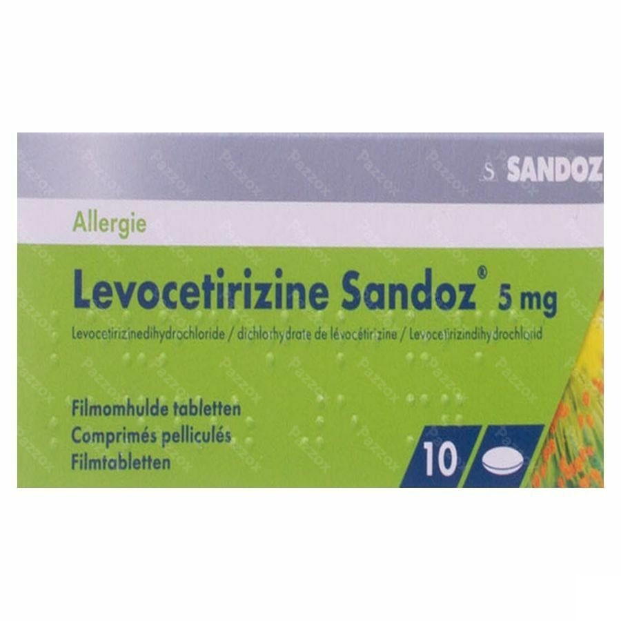Levocetirizine Sandoz 5mg 10 Comprimés