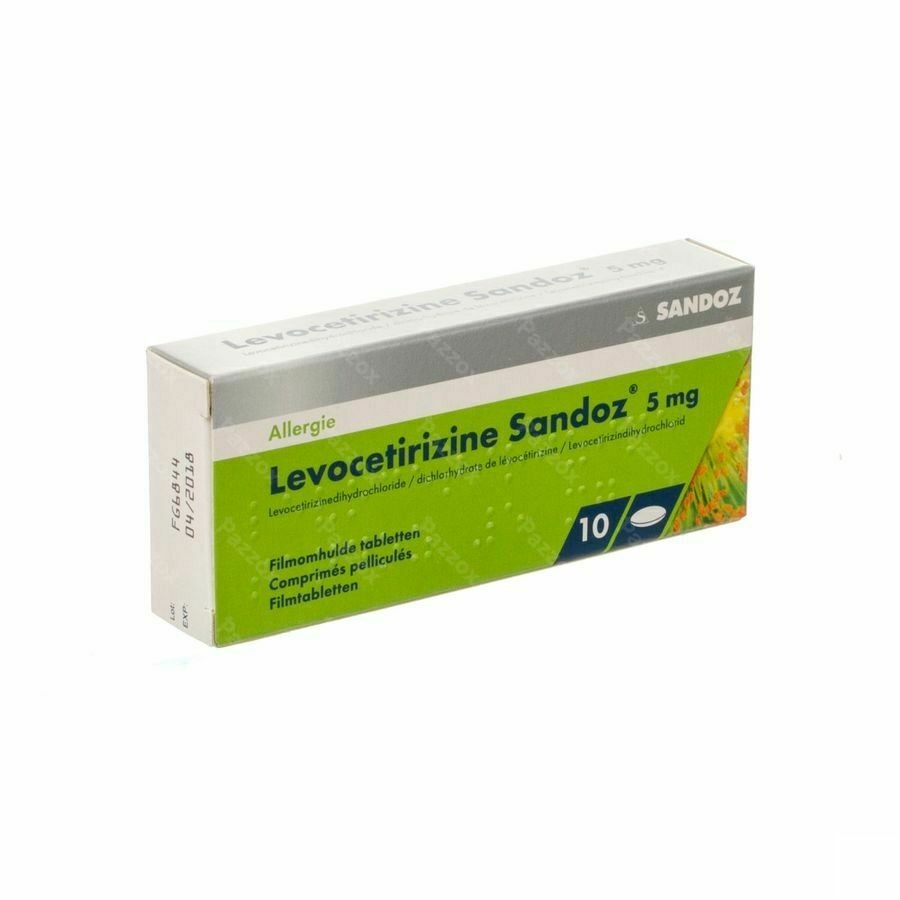 Levocetirizine Sandoz 5mg 10 Comprimés