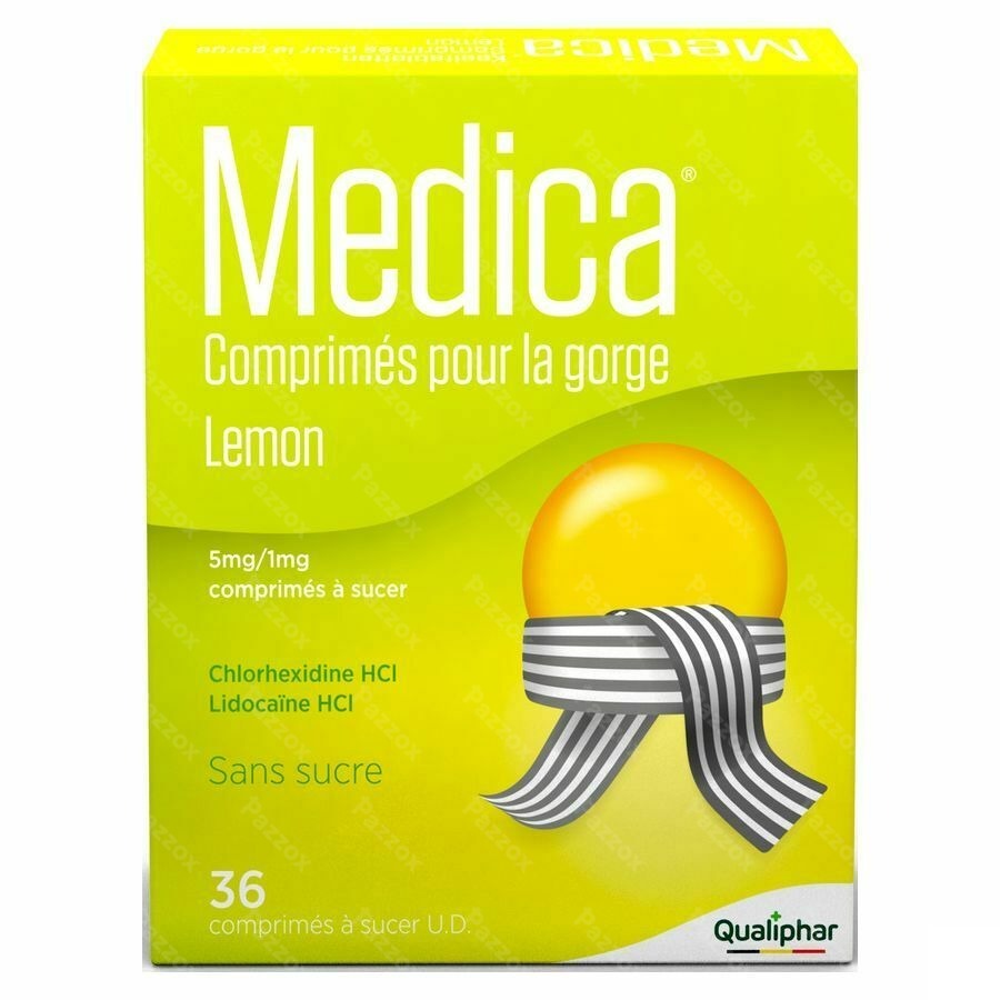 Medica Comprimes Gorge Lemon Comp A Sucer 36