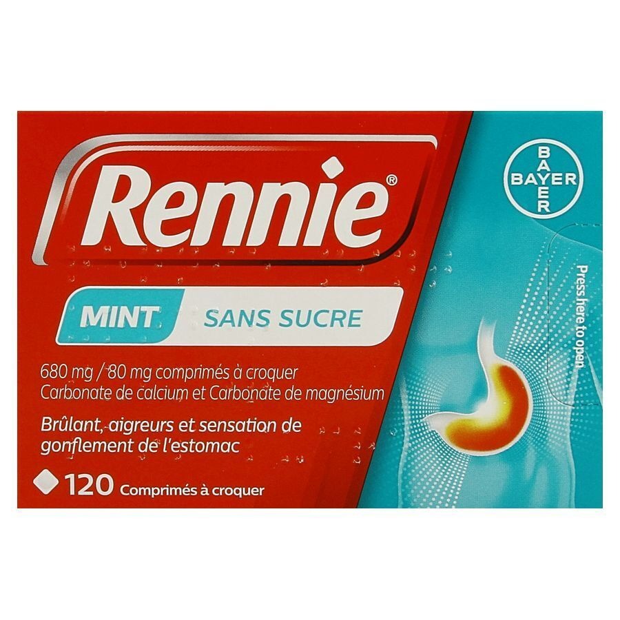 Rennie Sans Sucre Pastilles 120