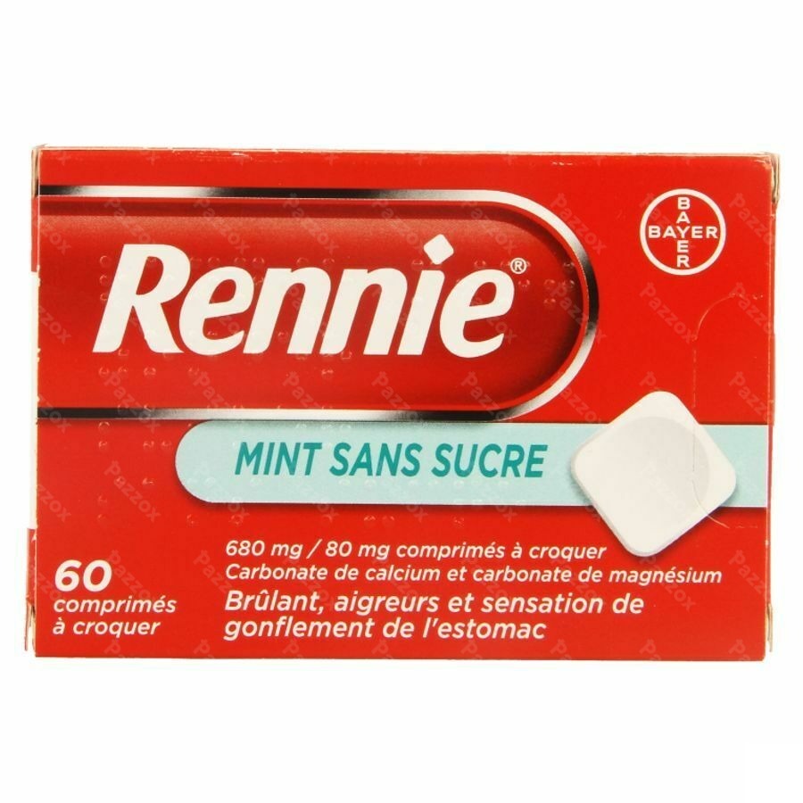 Rennie Menthe S/sucre Past 60