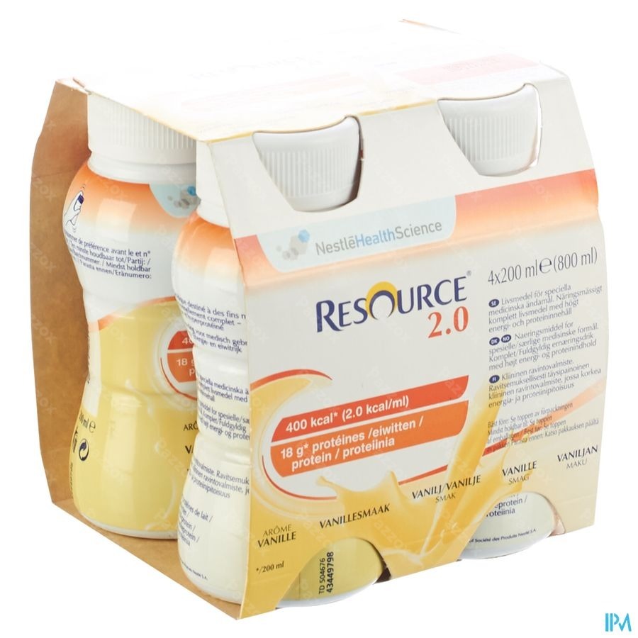 Resource 2.0 Vanille 4x200ml