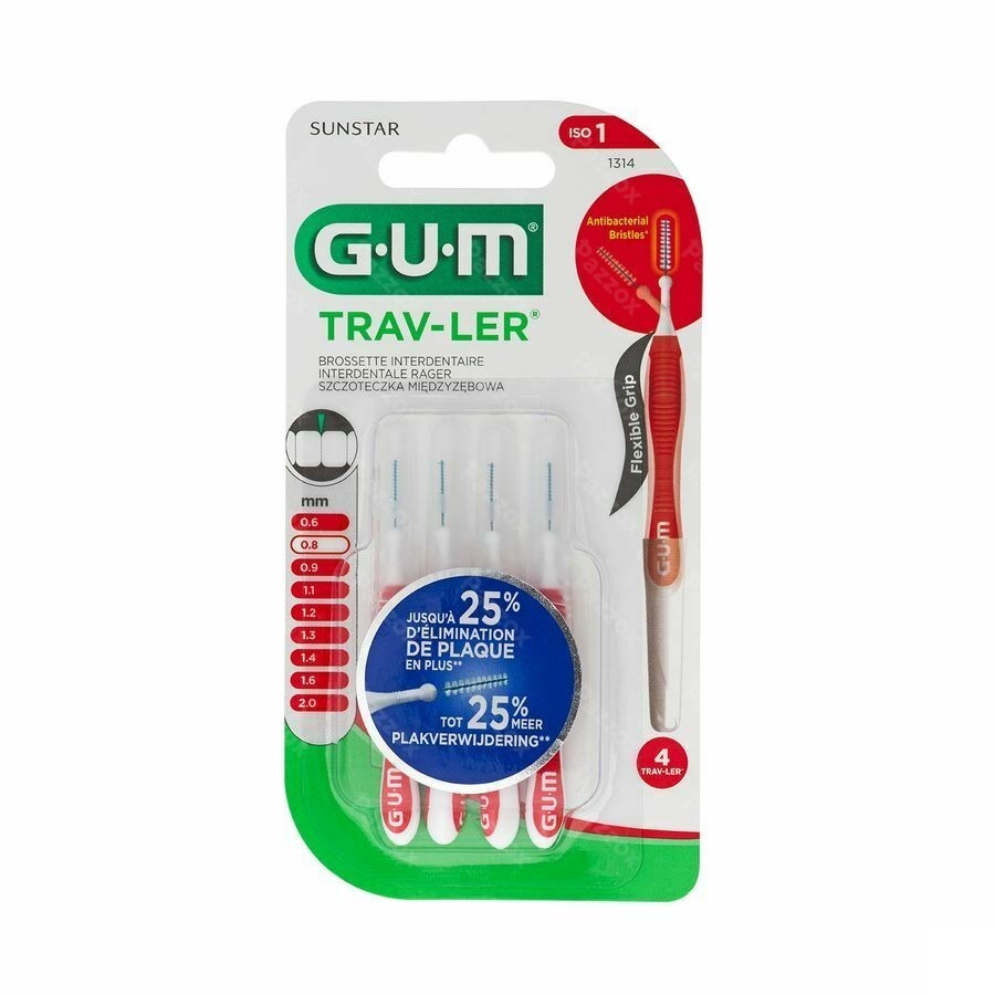 Gum Trav-ler Brosse Interdent. 0,8mm 4 1314m4