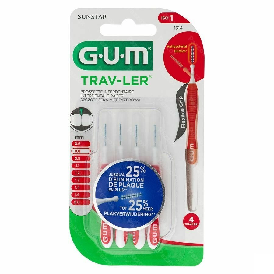 Gum Trav-ler Brosse Interdent. 0,8mm 4 1314m4
