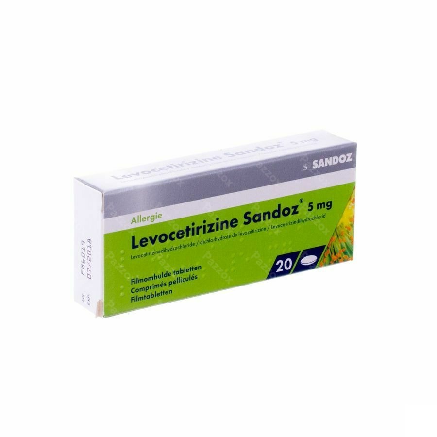 Levocetirizine Sandoz 5mg 20 Comprimés
