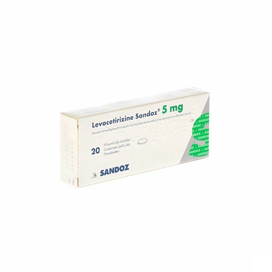 Levocetirizine Sandoz 5mg 20 Comprimés