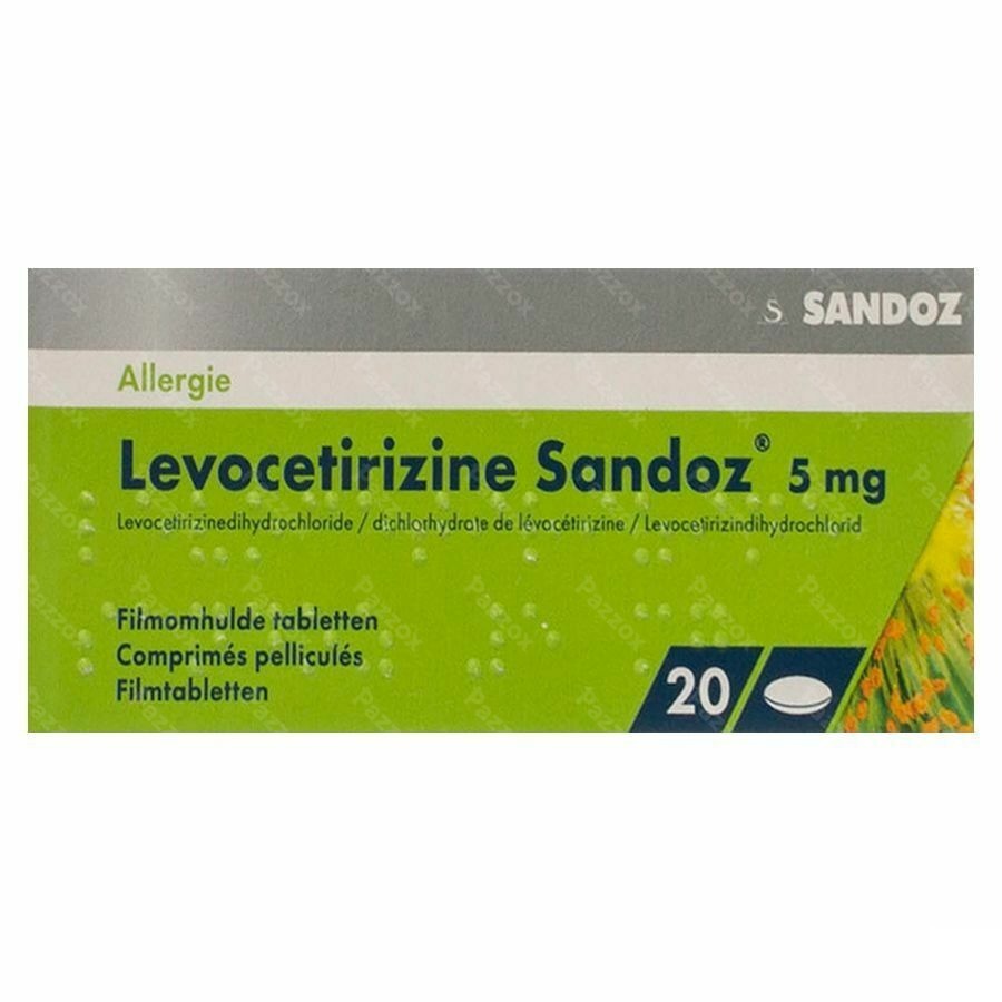 Levocetirizine Sandoz 5mg 20 Comprimés