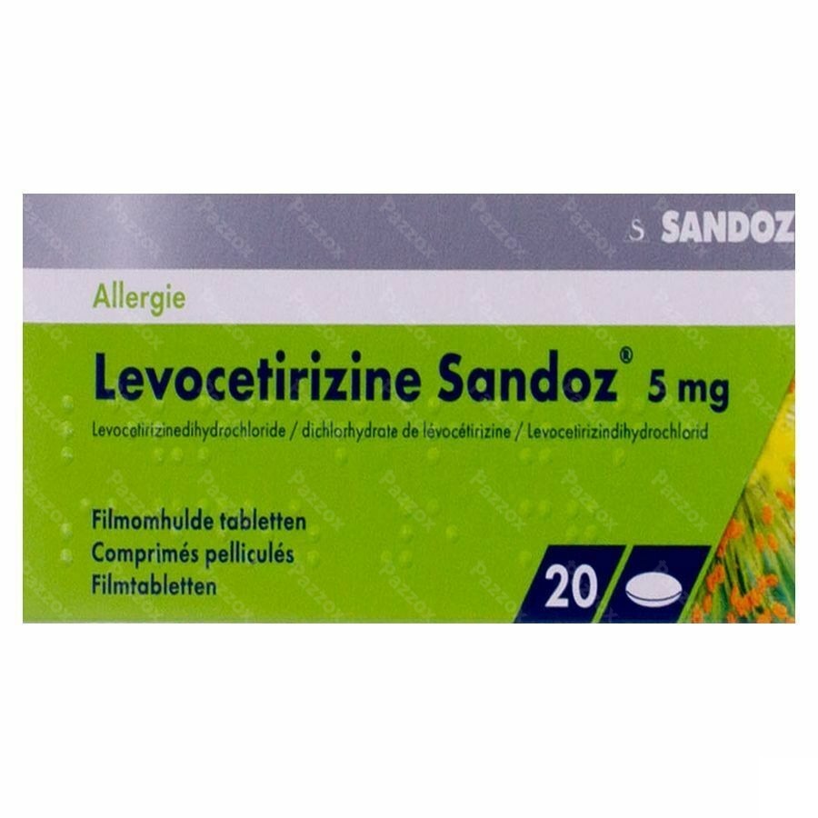 Levocetirizine Sandoz 5mg 20 Comprimés