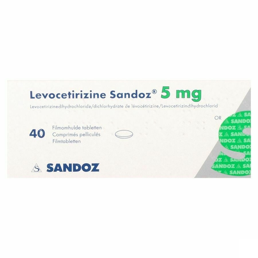 Levocetirizine Sandoz 5mg 40 Comprimés