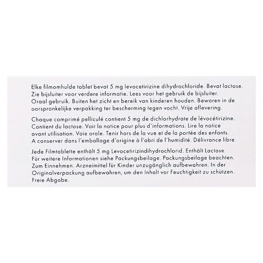 Levocetirizine Sandoz 5mg 100 Comprimés