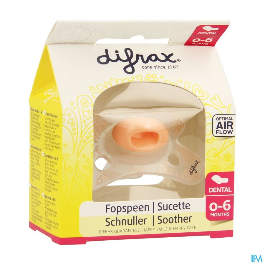 Difrax Sucette Silicone Mini-dental Girl 0-6m 799