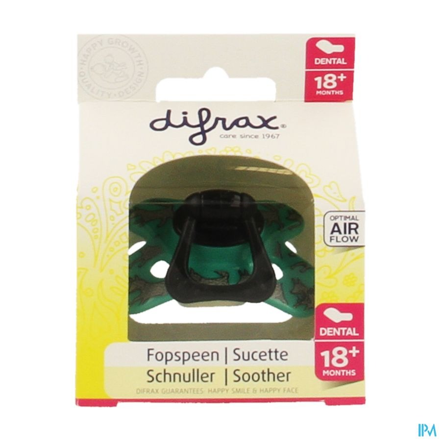 Difrax Sucette Sil Dental Xtra Forte Boy 18m+ 342