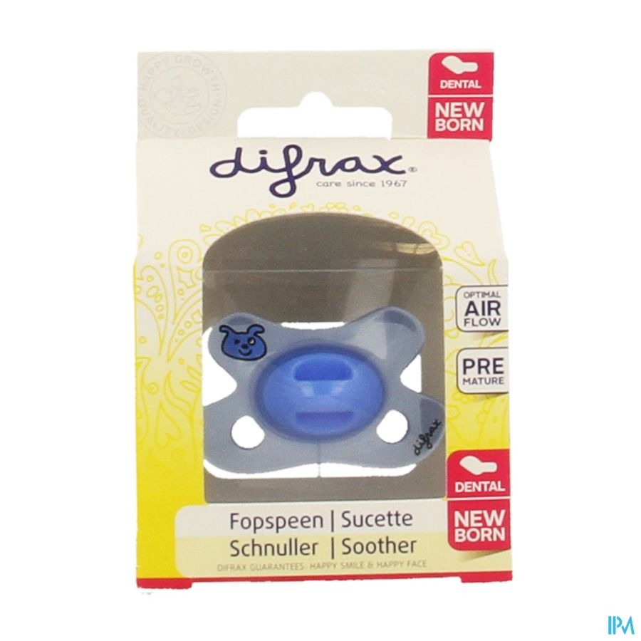 Difrax Sucette Newborn Dental Sil Boy -2/2m 1 796