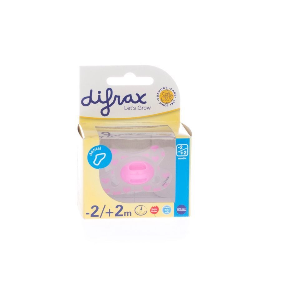 Difrax Sucette Newborn Dental Sil Girl -2/2m 1 796