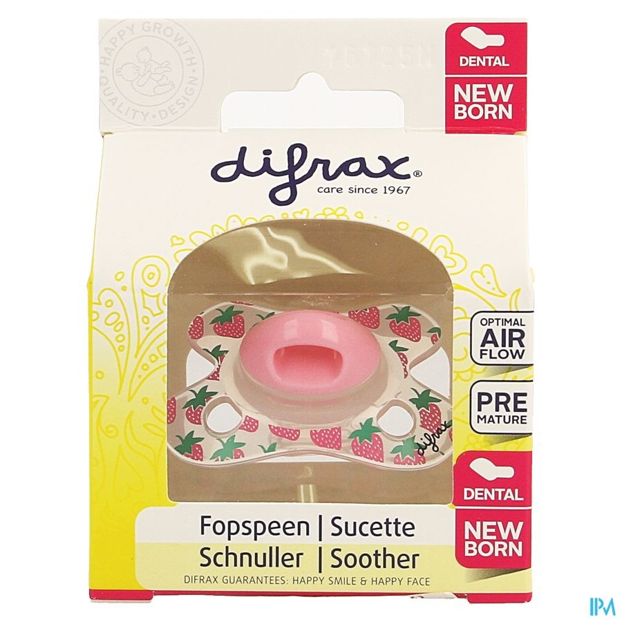 Difrax Sucette Newborn Dental Sil Girl -2/2m 1 796