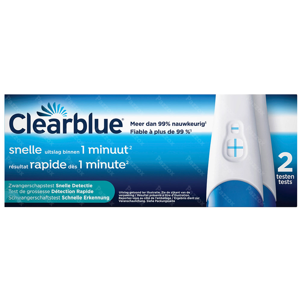 Clearblue Test de Grosesse Détection Rapide 2 tests