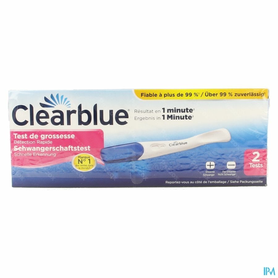 Clearblue Test de Grosesse Détection Rapide 2 tests