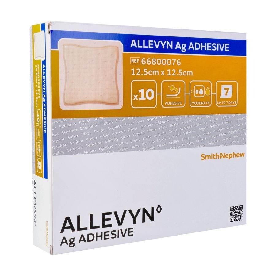 Allevyn Ag Adhesive Ster 12,5x12,5cm 10 66800076