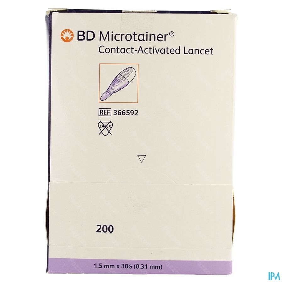 Bd Microtainer Contact Activated Lancet 200 366592